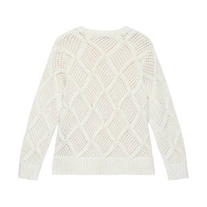 Mint Velvet Cream Sequin Open Stitch Jumper